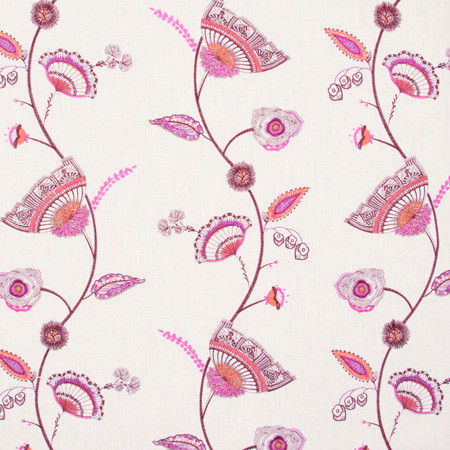 Carole Fabric Hidden Gems Magenta Azalea 60% Polyester, 30% Viscose, 10% Cotton China N/A </p><p>Repeat: 23 1/4" V, 24 3/4" H 52" - My Fabric Connection -