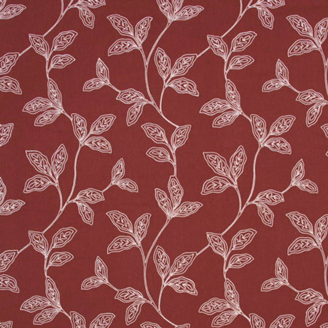 Carole Fabric How We Dance Cinnabar Azalea 76% Polyester, 18% Cotton, 6% Linen India 18 1/2" V, 17 1/4" H 51" - My Fabric Connection -