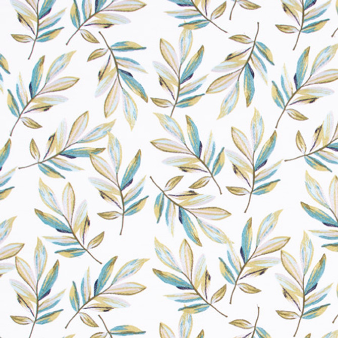 Carole Fabric In The Wind Everglade Lemongrass 76% Polyester, 24% Cotton India 18 7/8" V, 17" H 51" - My Fabric Connection -