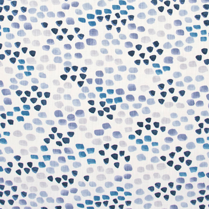 Carole Fabric Kicked Stones Indigo Bluebird 100% Cotton Printed in USA Passes 12,000 Double Rubs Wyzenbeek </p><p>Repeat: 25 1/4" V, 27" H 54" - My Fabric Connection -