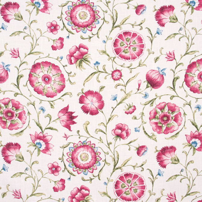 Carole Fabric Love Everyone Scarlet Azalea 55% Linen, 45% Rayon-SSR Finished in USA Passes 15,000 Double Rubs Wyzenbeek Horizontal: 27" and Vertical: 25 1/4" V 54" - My Fabric Connection -