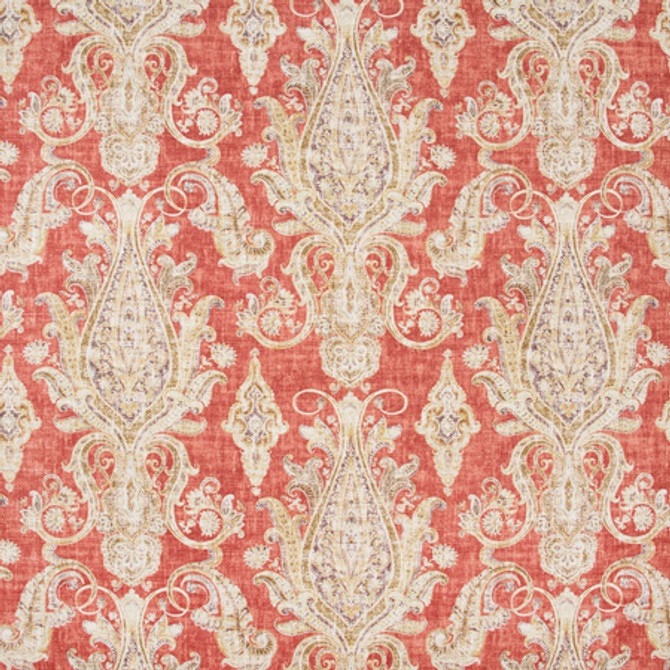 Carole Fabric North Castle Tomato Geranium 55% Linen, 45% Rayon-SSR Printed In USA Passes 15,000 Double Rubs Wyzenbeek </p><p>Repeat: 25 1/4" V, 27" H 54" - My Fabric Connection -