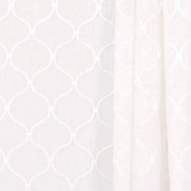 Carole Fabric Rollover Ivory Sheer Intrigue 100% Polyester India N/A Horizontal: 4" and Vertical: 4 3/8"V 51" - My Fabric Connection -