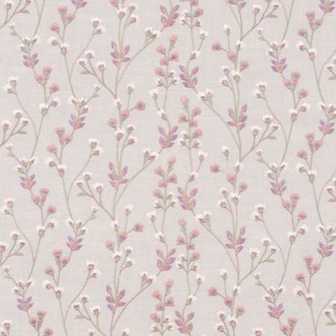 Carole Fabric To Be A Poet Wisteria Pink Jade 73% Cotton, 27% Polyester India 6 1/4" V, 13 1/2" H 54" - My Fabric Connection -