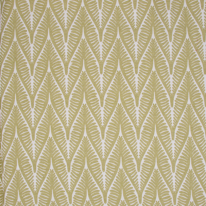 Carole Fabric Silver Brake Fern Lemongrass 62% Polyester, 38% Cotton India 6 3/4" V, 6 7/8" H 54" - My Fabric Connection -