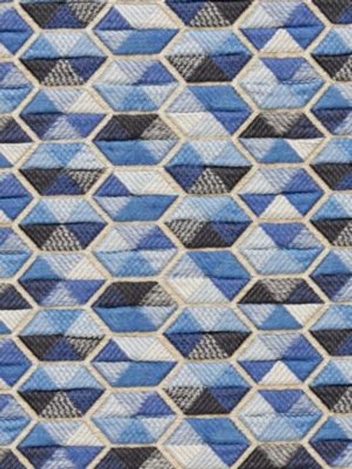 Hinson Fabric Carousel Blue HN420060004 HINSON LIBRARY 77% VISCOSE 15% POLYESTER 8% COTTON TURKEY MEDIUM DUTY Horizontal: 3.8" and Vertical: 6.5" 50 - My Fabric Connection -