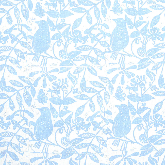 Schumacher Fabric Bird & Bee Sky 179212 MOLLY MAHON PRINTS LINEN 60% COTTON 30% THAILAND MARTINDALE 20000 </p><p>Repeat: Horizontal: 54" (137CM) and Vertical: 40 1/4" (102CM) 54 - My Fabric Connection -