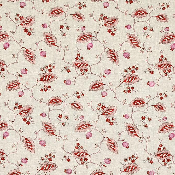 Schumacher Fabric Maryam Vine Pink & Red 179450 Jacaranda 10.75" - My Fabric Connection -