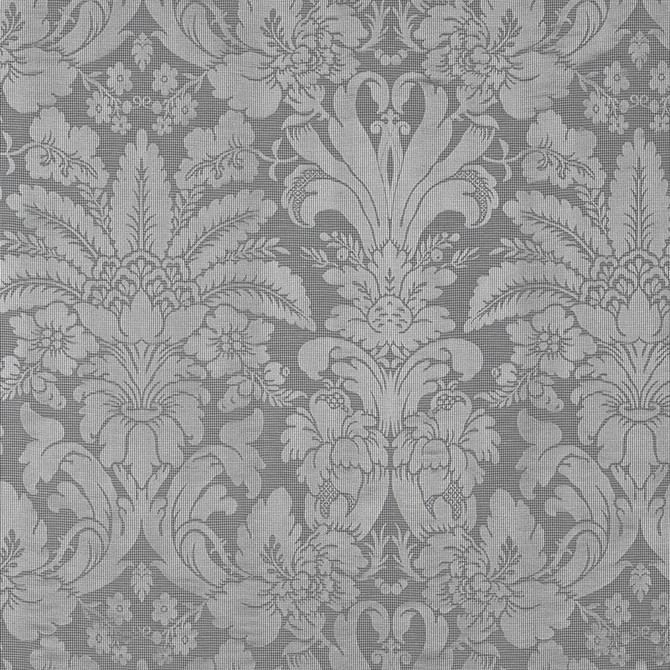 Schumacher Fabric Colette Linen/Silk Damask Charcoal 69143 Country Chic 25.5" - My Fabric Connection -