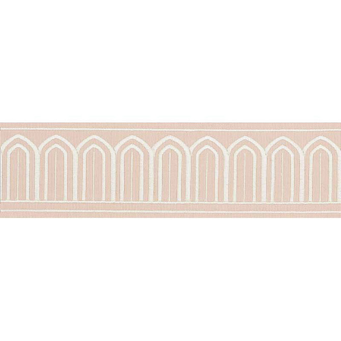 Schumacher Trim Arches Embroidered Tape Medium Blush 70764 MILES REDD PASSEMENTERIE COTTON 84% RAYON 16% INDIA </p><p>Repeat: Horizontal: 7/8" (2CM) and Vertical: 2.125 - My Fabric Connection -