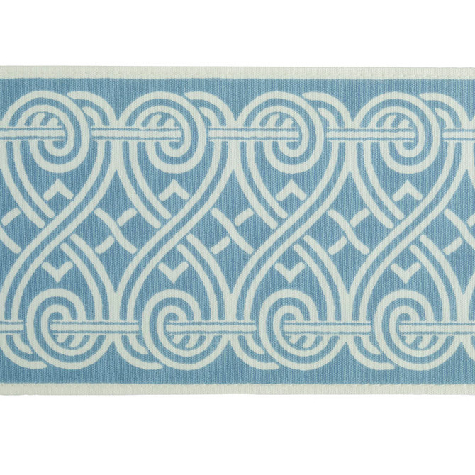 Schumacher Trim Suzette Tape Sky 79131 LASERSOHN TOILE COLLECTION COTTON 100% INDIA </p><p>Repeat: Horizontal: and Vertical: 3 - My Fabric Connection -