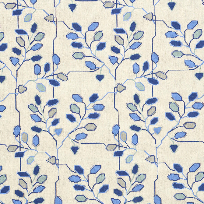 Schumacher Fabric Tumble Weed Epingle Delft Blue 79510 ESPALIER BY NEISHA CROSLAND COTTON 90% POLYESTER 10% BELGIUM </p><p>Repeat: Horizontal: 19 5/8" (50CM) and Vertical: 13 3/8" (34CM) 53.5 - My Fabric Connection -