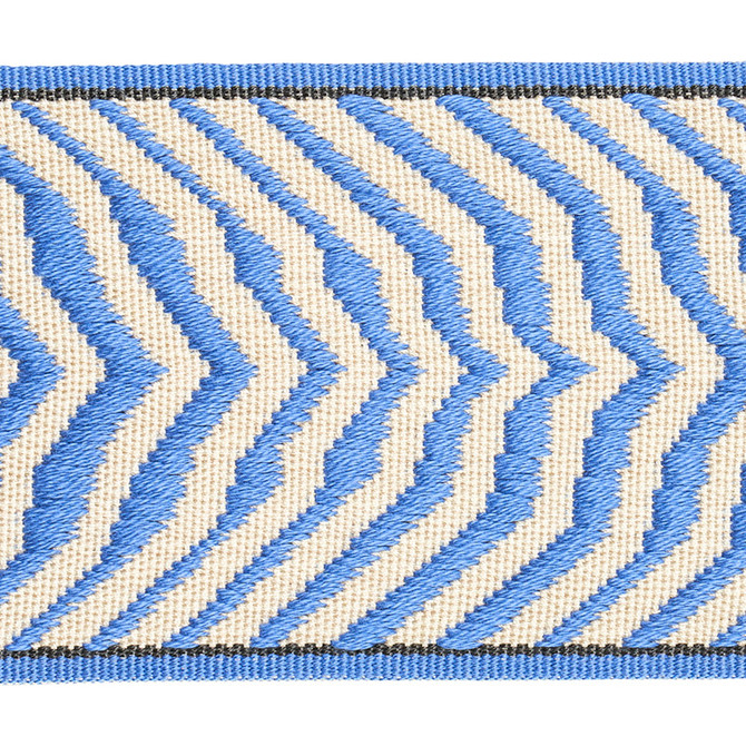 Schumacher Trim Arcure Ripple Tape Bluebell 79701 ESPALIER BY NEISHA CROSLAND UNITED KINGDOM </p><p>Repeat: Horizontal: and Vertical: 3 1/2" (9CM) 3.125 - My Fabric Connection -