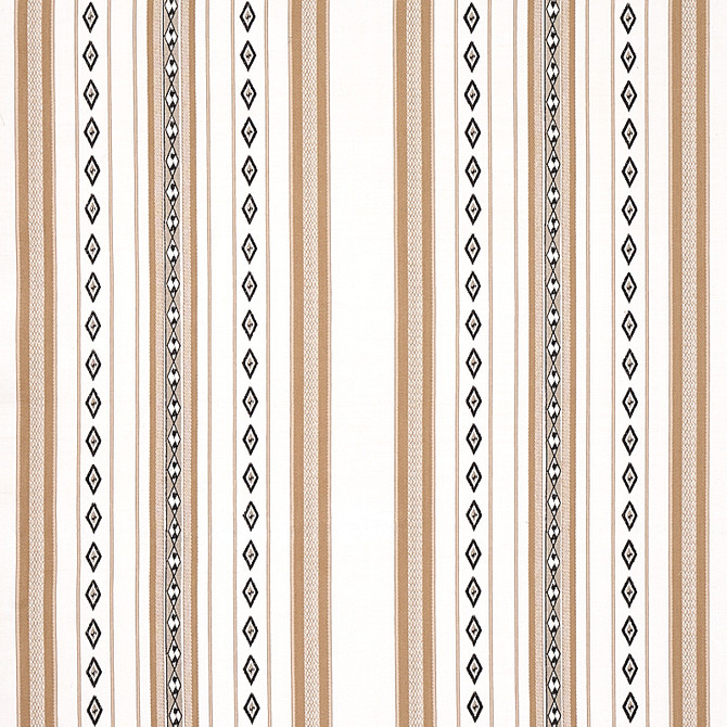 Schumacher Fabric Dakota Stripe Neutral 80270 WORLD VIEW II COTTON 87% POLYESTER 13% INDIA </p><p>Repeat: Horizontal: 17 5/8" (45CM) and Vertical: 2" (5CM) 53 - My Fabric Connection -