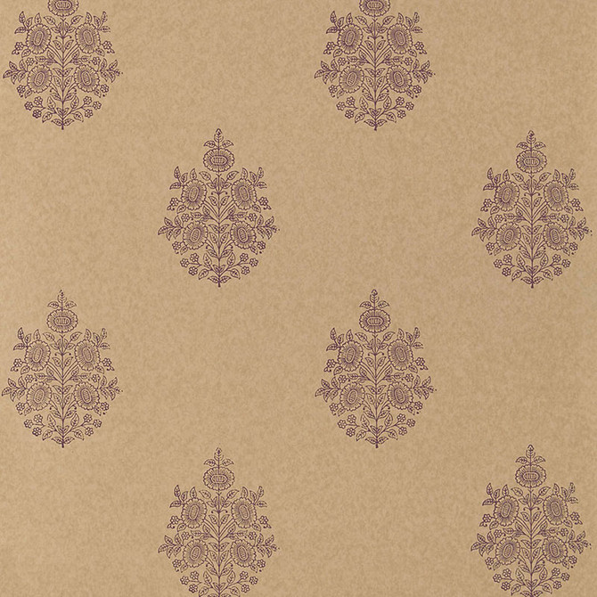 Schumacher Wallpaper Asara Flower Aubergine 5005324 JAIPUR / HAND BLOCK PRINTS Paper 0 INDIA </p><p>Repeat: Horizontal: and Vertical: 13 1/2" (34CM) 27 - My Fabric Connection -