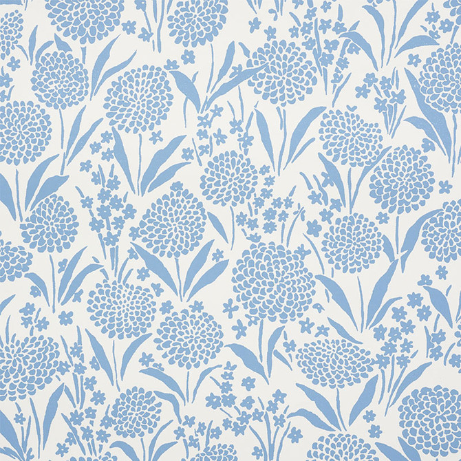 Schumacher Wallpaper Chrysanthemum Chambray 5009550 SMALL-PRINT WALLPAPERS Paper 0 UNITED STATES OF AMERICA </p><p>Repeat: Horizontal: 13 1/2" (34CM) and Vertical: 13 5/8" (35CM) 27 - My Fabric Connection -
