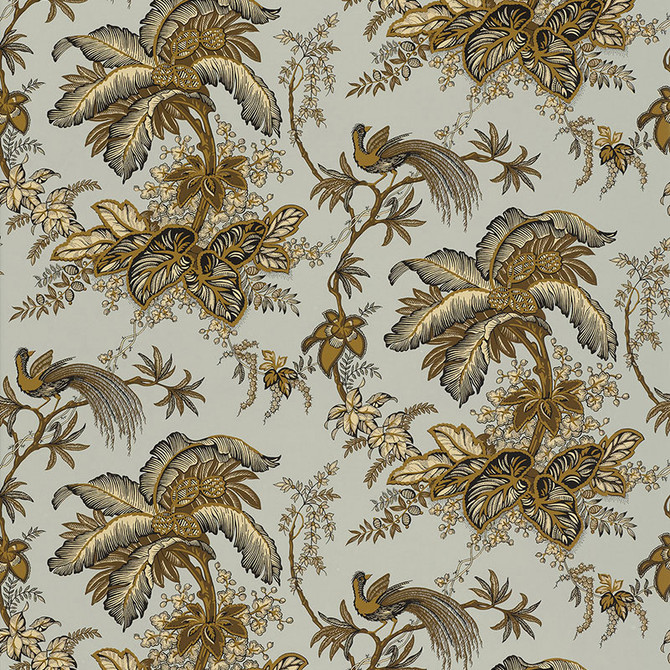 Schumacher Wallpaper Coconut Grove Aqua & Tan 5004052 PERENNIAL FAVORITES Paper 0 UNITED STATES OF AMERICA </p><p>Repeat: Horizontal: 13 1/2" (34CM) and Vertical: 18" (46CM) 27 - My Fabric Connection -