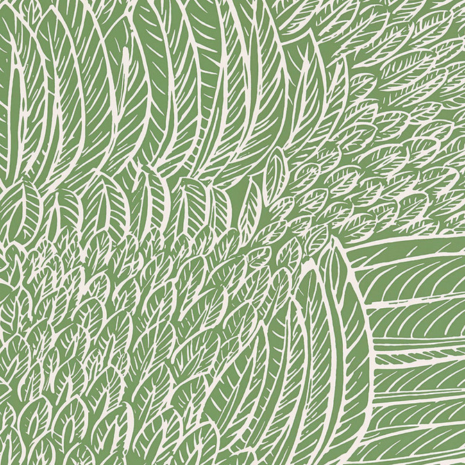 Schumacher Wallpaper Featherfest Leaf 5007563 DRAWN FROM NATURE Paper 0 UNITED STATES OF AMERICA </p><p>Repeat: Horizontal: 27" (69CM) and Vertical: 25 1/4" (64CM) 27 - My Fabric Connection -