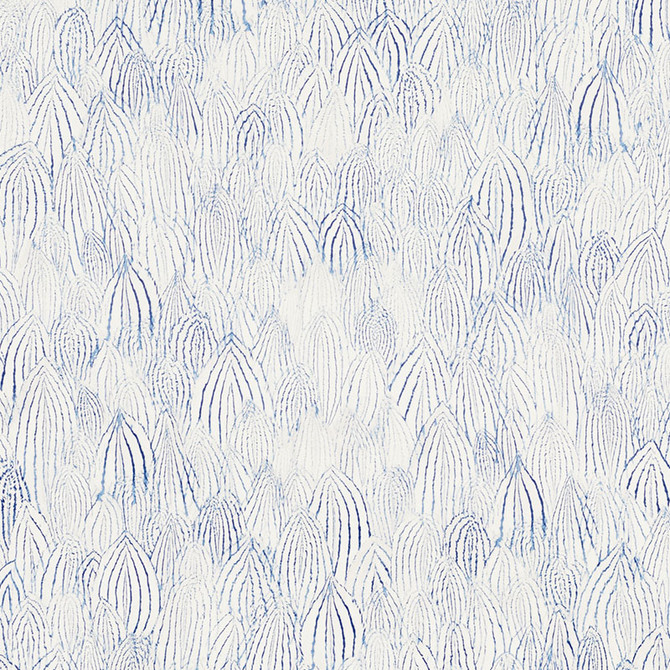 Schumacher Wallpaper Feathers Indigo 5008611 SILVER LINING PERFORMANCE WALLCOVERINGS Paper 0 UNITED STATES </p><p>Repeat: Horizontal: 13 1/2" (34CM) and Vertical: 12" (30CM) 27.5 - My Fabric Connection -