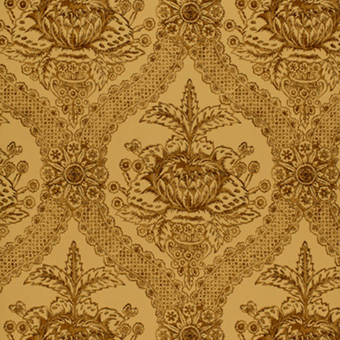 Schumacher Wallpaper Haddon Hall Damask Umber 5004171 PERENNIAL FAVORITES Paper 0 UNITED STATES OF AMERICA </p><p>Repeat: Horizontal: 9" (23CM) and Vertical: 25 1/2" (65CM) 27 - My Fabric Connection -