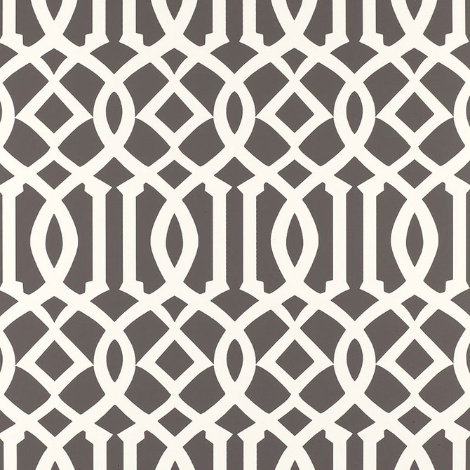 Schumacher Wallpaper Imperial Trellis Charcoal 5003361 PRINT HAPPY Paper 0 UNITED STATES OF AMERICA </p><p>Repeat: Horizontal: 6 3/4" (17CM) and Vertical: 12 5/8" (32CM) 27 - My Fabric Connection -