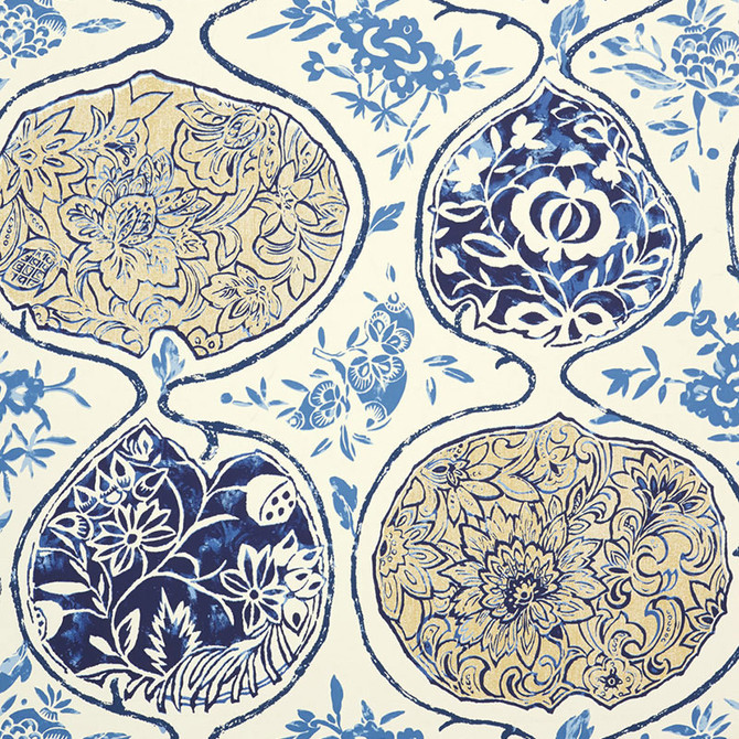 Schumacher Wallpaper Katsugi Blues 5006960 PRINT HAPPY Paper 0 UNITED STATES OF AMERICA </p><p>Repeat: Horizontal: 27" (69CM) and Vertical: 25 1/4" (64CM) 27 - My Fabric Connection - Schumacher Wallpaper Katsugi Blues 5006960 PRINT HAPPY Paper 0 UNITED STATES OF AMERICA </p><p>Repeat: Horizontal: 27" (69CM) and Vertical: 25 1/4" (64CM) 27 - My Fabric Connection -