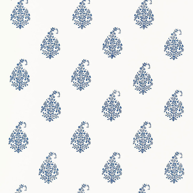 Schumacher Wallpaper Kerala Paisley Delft 5005281 JAIPUR / HAND BLOCK PRINTS Paper 0 INDIA </p><p>Repeat: Horizontal: and Vertical: 6 3/4" (17CM) 27 - My Fabric Connection -