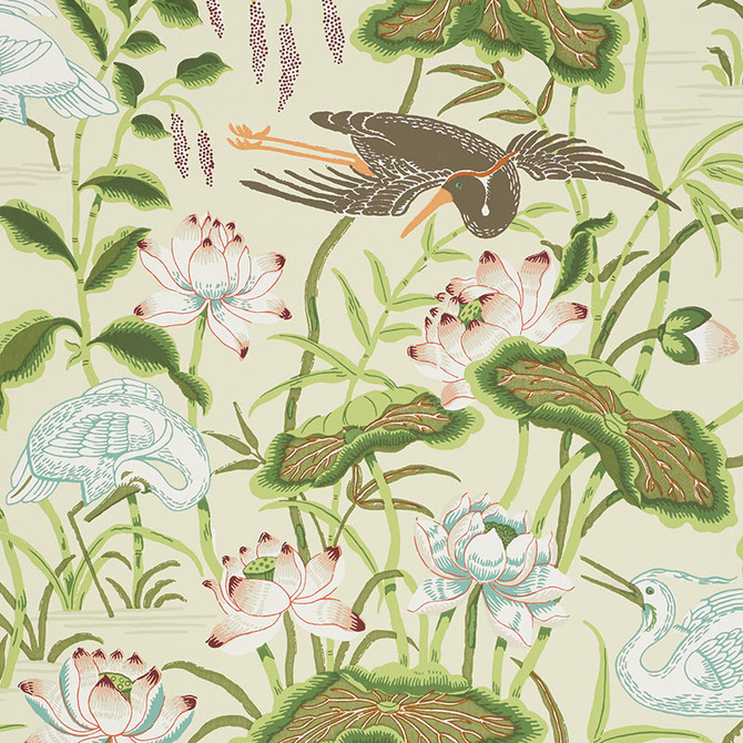 Schumacher Wallpaper Lotus Garden Parchment 5008431 SIGNATURE SCHUMACHER Paper 0 UNITED STATES OF AMERICA </p><p>Repeat: Horizontal: 27" (69CM) and Vertical: 43 3/4" (111CM) 27 - My Fabric Connection -