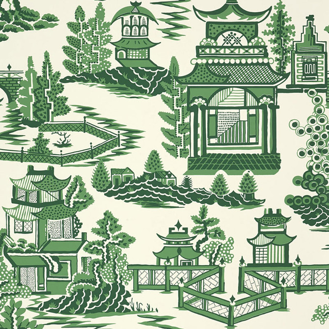 Schumacher Wallpaper Nanjing Jade 5006912 PRINT HAPPY Paper 0 UNITED STATES OF AMERICA </p><p>Repeat: Horizontal: 27" (69CM) and Vertical: 25 1/4" (64CM) 27 - My Fabric Connection -