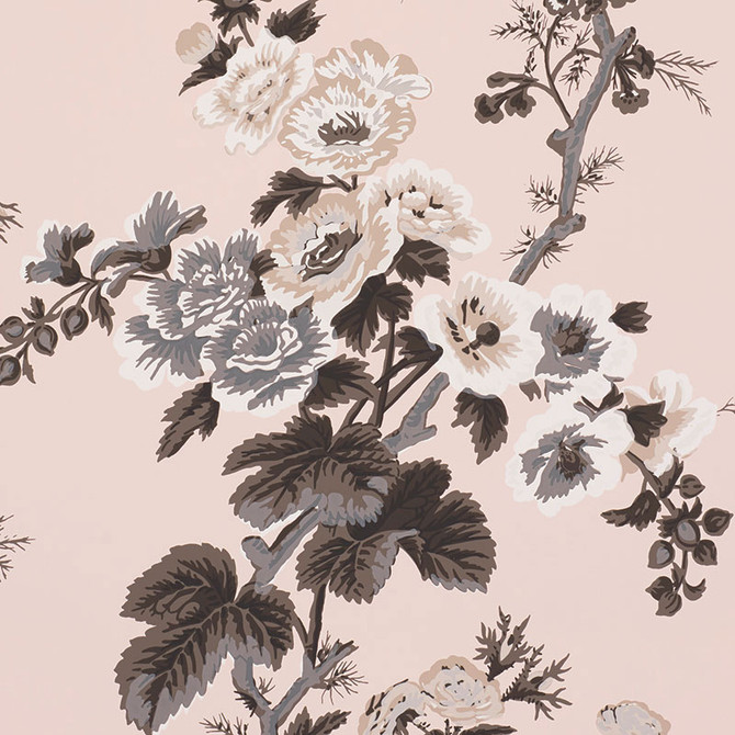 Schumacher Wallpaper Pyne Hollyhock Blush 5006924 PRINT HAPPY Paper 0 UNITED STATES OF AMERICA </p><p>Repeat: Horizontal: 27" (69CM) and Vertical: 47 1/2" (121CM) 27 - My Fabric Connection -