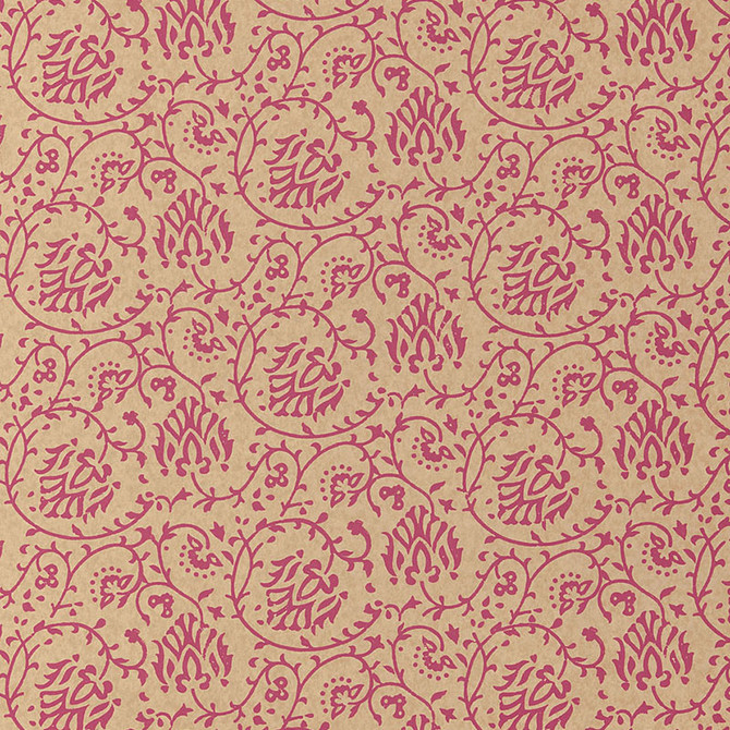 Schumacher Wallpaper Sarana Vine Cerise 5005273 JAIPUR / HAND BLOCK PRINTS Paper 0 INDIA </p><p>Repeat: Horizontal: and Vertical: 6 3/4" (17CM) 27 - My Fabric Connection -