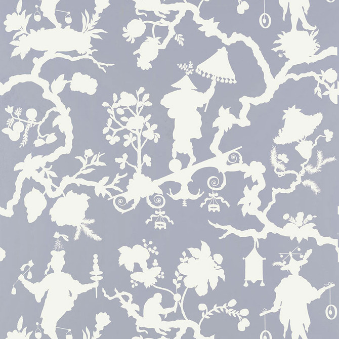 Schumacher Wallpaper Shantung Silhouette Print Wisteria 5005152 MODERN NATURE Paper 0 UNITED STATES OF AMERICA </p><p>Repeat: Horizontal: 27" (69CM) and Vertical: 25 1/4" (64CM) 27 - My Fabric Connection -