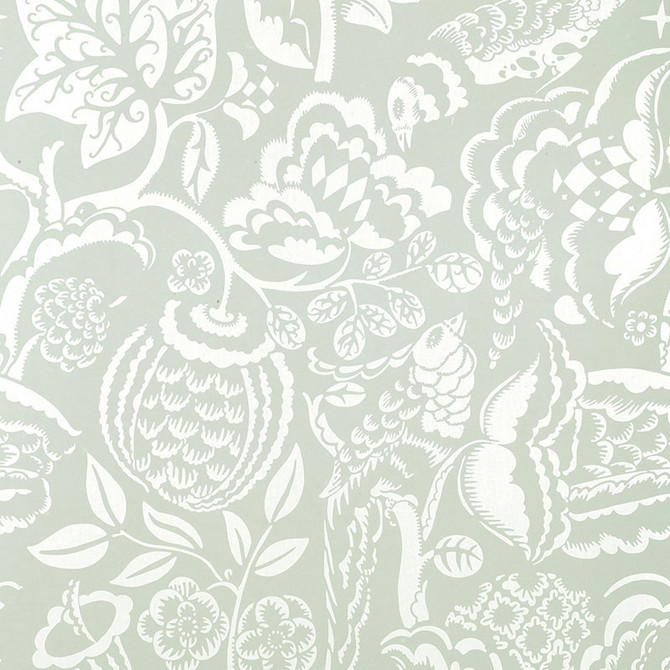 Schumacher Wallpaper Uccello Aqua 5003713 PALAZZO DAMASKS Paper 0 UNITED STATES OF AMERICA </p><p>Repeat: Horizontal: 27" (69CM) and Vertical: 33 1/2" (85CM) 27 - My Fabric Connection -