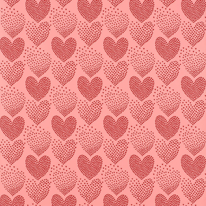 Schumacher Wallpaper Heart Of Hearts Red & Pink 5008361 HEART OF HEARTS Paper 0 UNITED KINGDOM </p><p>Repeat: Horizontal: 6 3/4" (17CM) and Vertical: 10 1/4" (26CM) 27 - My Fabric Connection -