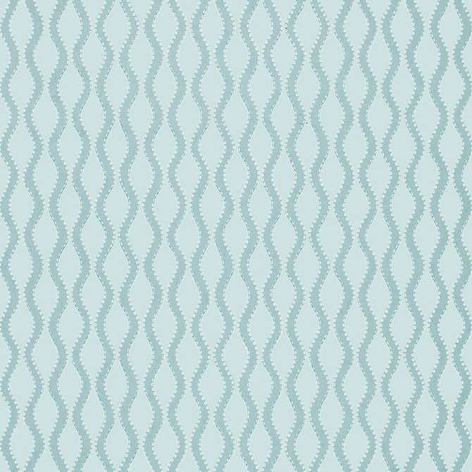 Schumacher Wallpaper Ribbon Wave Aqua 5005162 SIMPLY CHARMING Paper 0 UNITED KINGDOM </p><p>Repeat: Horizontal: 2" (5CM) and Vertical: 2 1/2" (6CM) 20.5 - My Fabric Connection -
