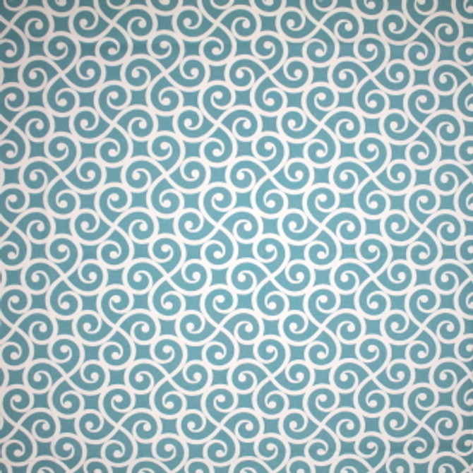 Carole Fabric Your Style Teal Imagination 100% Cotton Duck Turkmenistan 6 3/4" V, 6 3/4" H 54" - My Fabric Connection -