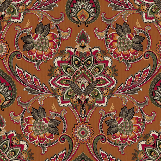 RM CoCo Fabric Blickling Garden Damask Spice Road