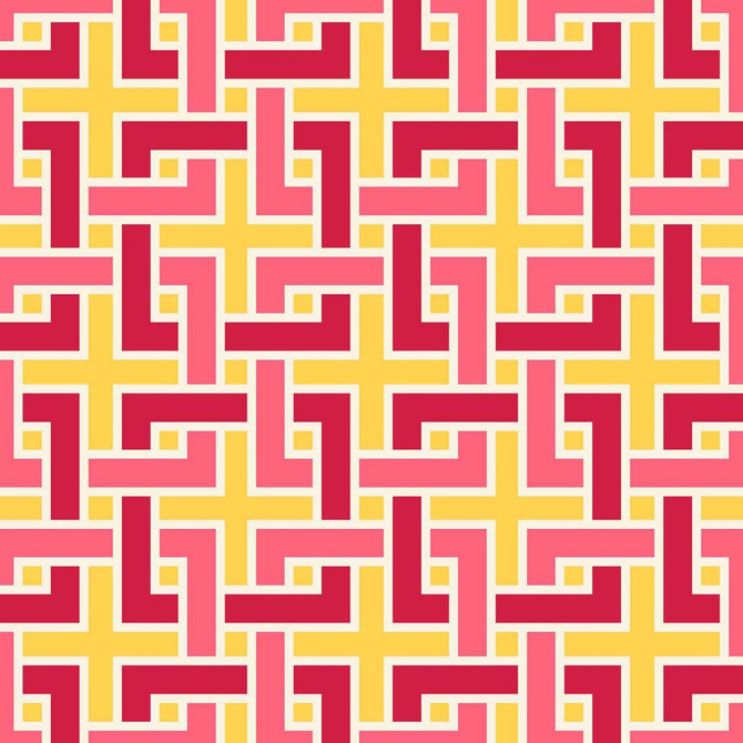 RM CoCo Fabric Manchurian Fret Imperial Yellow ColorWorks Fall 2021 RM Studio See Sample 0 Horizontal: 3 and Vertical: 3 0 - My Fabric Connection -