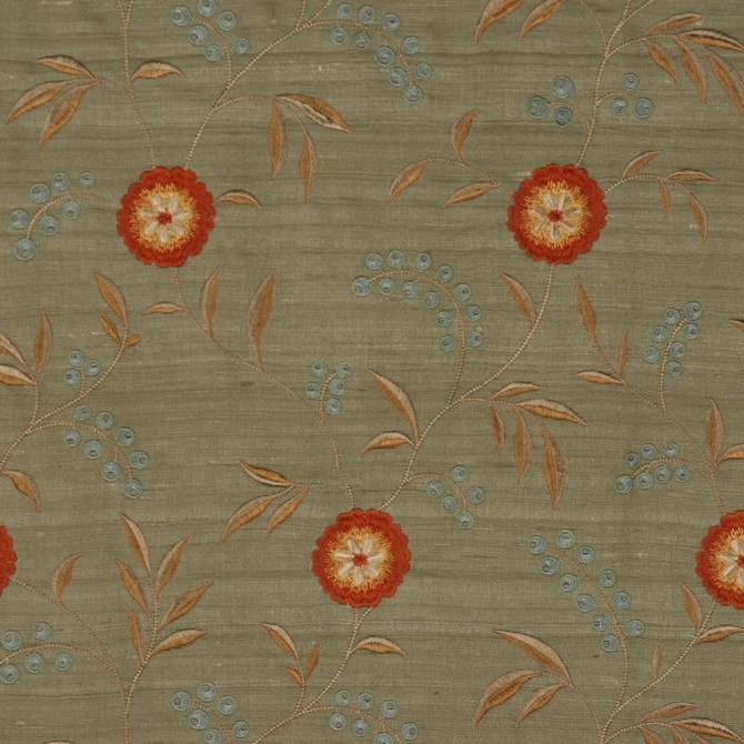 RM CoCo Fabric Passage Moss Labyrinth 40% Silk 38% Viscose 22% Cotton See Sample 7000 Horizontal: 17.3 and Vertical: 15 54 - My Fabric Connection -