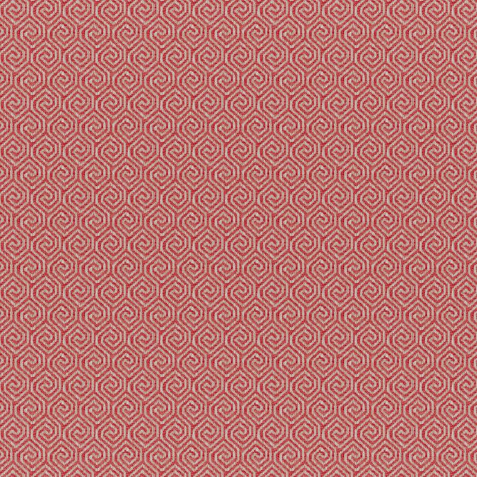 Maxwell Fabric Quintero # 510 Coral COLORGUARD-NECTAR 83% POLYESTER/17% COTTON INDIA V-2" H-1.3" 55.5" - My Fabric Connection -