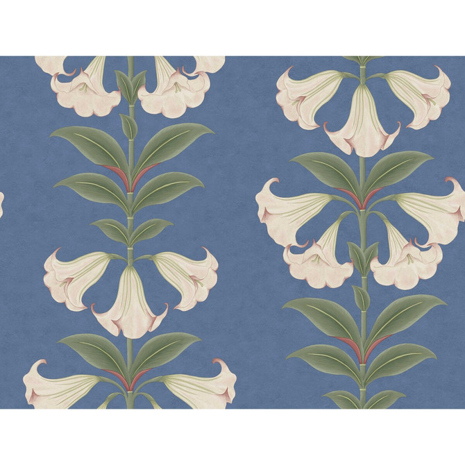 Cole & Son Wallcovering Angels Trumpet Ballet Slipper/Sage/C Sky COLE & SON SEVILLE NON WOVEN - 100% Georgia Horizontal: 27 and Vertical: 20.5 27 - My Fabric Connection -