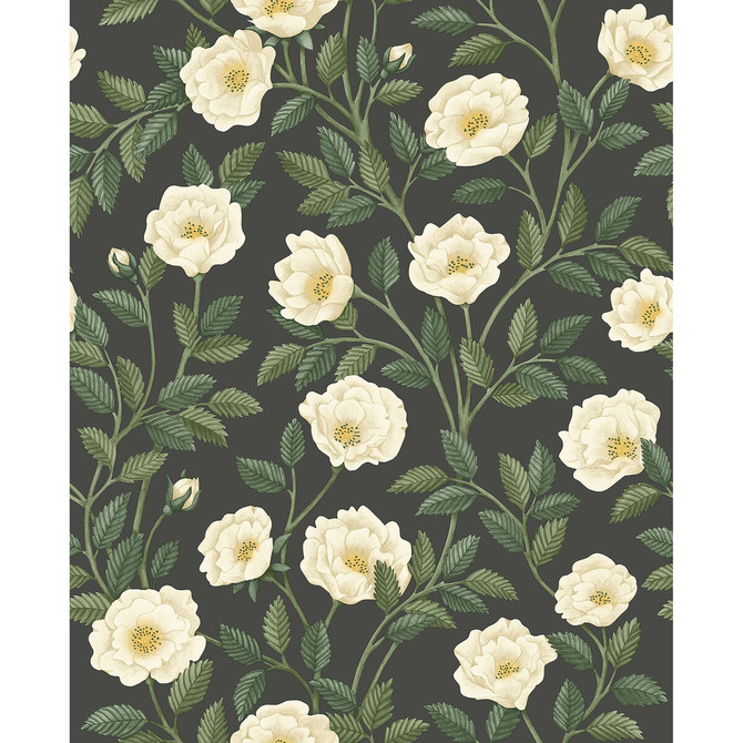 Cole & Son Wallcovering Hampton Roses Crm&Fgrn/Ch Wallcovering NON WOVEN - 100% United Kingdom </p><p>Repeat: H: 20.5, V: 25.2 20.5 - My Fabric Connection -