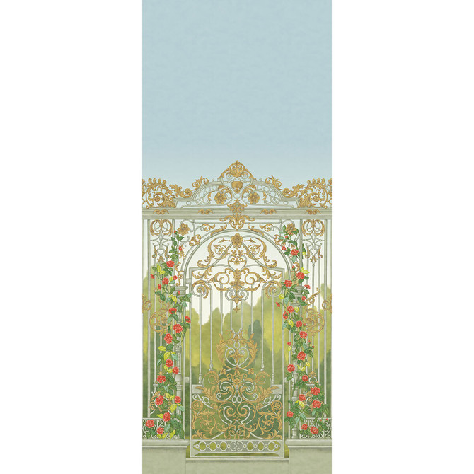 Cole & Son Wallcovering Tijou Gate Sgrn,Soli&Roug COLE & SON HISTORIC ROYAL PALACES-GREAT MASTERS NON WOVEN - 100% United Kingdom Horizontal: 55.1 and Vertical: 137.8 55.1 - My Fabric Connection -