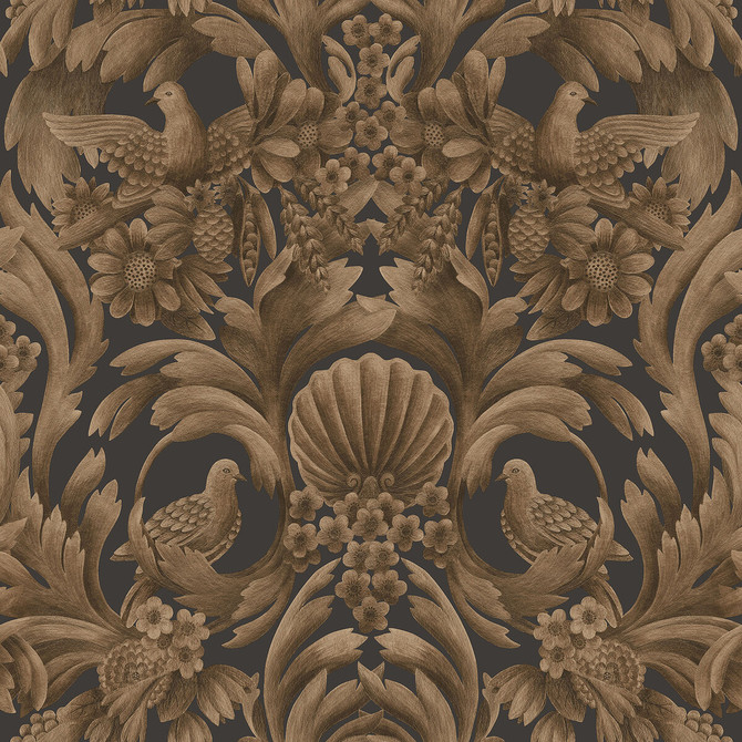 Cole & Son Wallcovering Gibbons Carving Mbrnz/Chr Wallcovering NON WOVEN - 100% United Kingdom </p><p>Repeat: H: 27, V: 27 27 - My Fabric Connection -