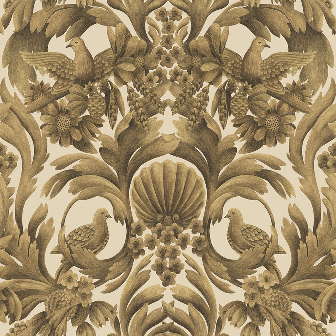 Cole & Son Wallcovering Gibbons Carving Mgld/Sand Wallcovering NON WOVEN - 100% United Kingdom </p><p>Repeat: H: 27, V: 27 27 - My Fabric Connection -