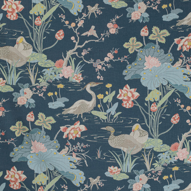 Lee Jofa Fabric Luzon Print Sapphire MINDORO VISCOSE - 82%;LINEN - 18% United Kingdom MEDIUM Horizontal: 27 and Vertical: 41 54 - My Fabric Connection -
