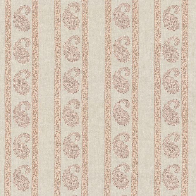 G P & J Baker Fabric Vintage Paisley Red PORTOBELLO LINEN - 100% India Horizontal: 9.062 and Vertical: 5.516 54.372 - My Fabric Connection -