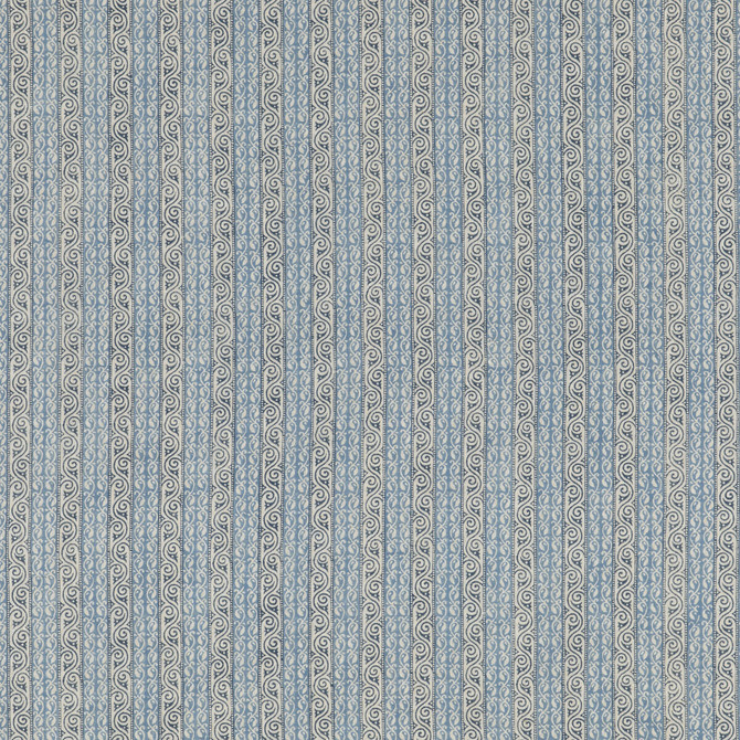 G P & J Baker Fabric Tetbury Stripe Blue PORTOBELLO LINEN - 100% India Horizontal: 2.2852 and Vertical: 54.372 - My Fabric Connection -