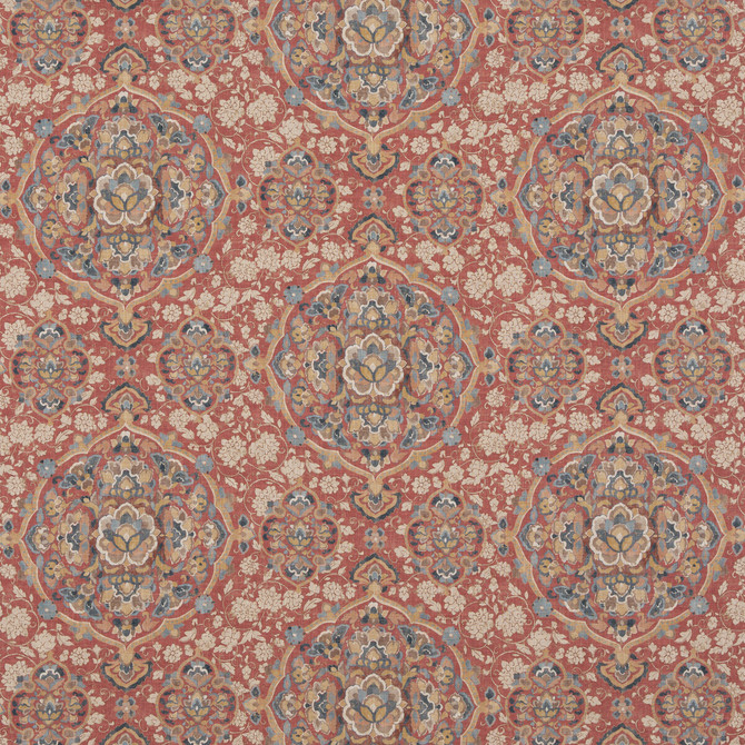 G P & J Baker Fabric Kiana Red/Blue Fabric VISCOSE - 67%;LINEN - 33% United Kingdom HEAVY </p><p>Repeat: H: 16.942, V: 23.64 51.22 - My Fabric Connection -