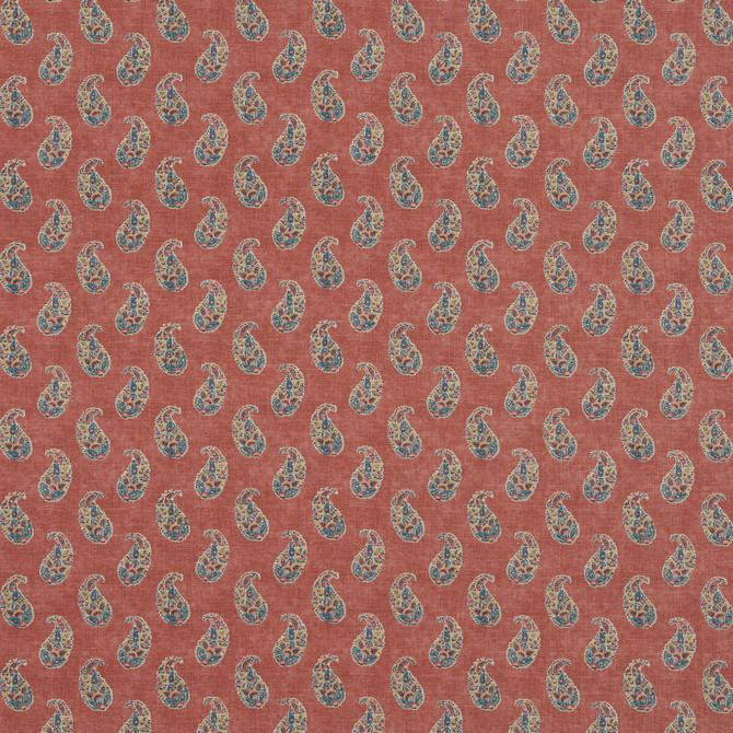 G P & J Baker Fabric Patola Paisley Red CASPIAN VISCOSE - 82%;LINEN - 18% United Kingdom Horizontal: 4.531 and Vertical: 9.456 54.372 - My Fabric Connection -